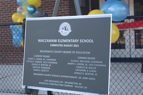 The Waccamaw School Addition Sign